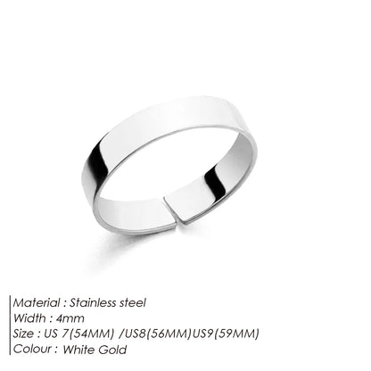 ELANDIS Stainless Steel Gold Plated Ring Simple Men's Accessories Holiday Party Favors