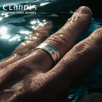 ELANDIS Stainless Steel Open End Ring Simple and Fashionable stripe Design Suitable for Men's party wear Fine Jewelry Wholesale
