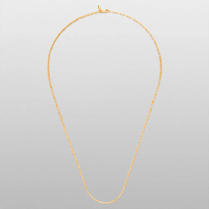 ELANDIS Stainless Steel Men's Necklace 2MM Paperclip Chain Gold-plated Punk Jewelry Christmas, Birthday, Gift Direct