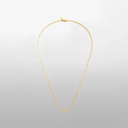 ELANDIS   White Golden Round Snake Chain 1.5MM Square Chain Necklace in Men's Stainless Steel Waterproof Accessories Jewelry