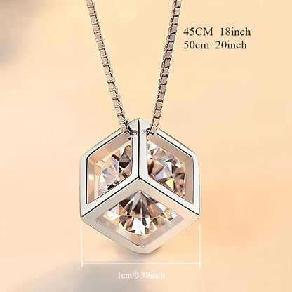 New Popular 925 Sterling Silver Trend Sparkling Zirconia Necklaces For Women Party Wedding Accessories Jewelry Holiday Gifts