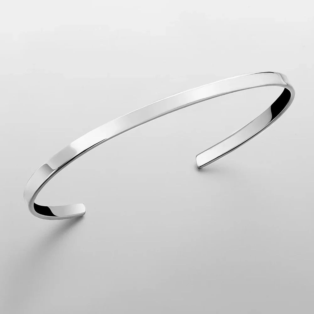 ELANDIS Minimalist Style Silver Color Stainless Steel Layered Bracelet Set for Daily Commute Casual Fashion Jewelry Accessory