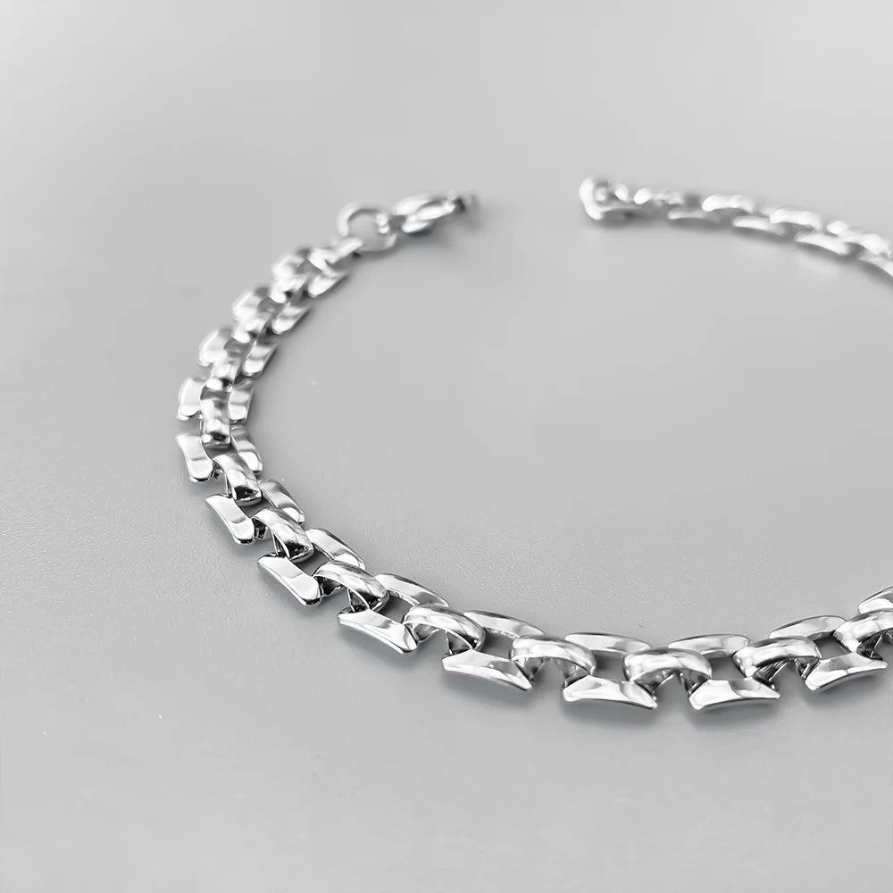 ELANDIS Minimalist Watch Band Link Chain Bracelet for Men, Stainless Steel Waterproof Bracelets,Trendy Jewelry Gift