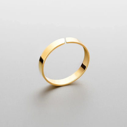 ELANDIS Stainless Steel Gold Plated Ring Simple Men's Accessories Holiday Party Favors