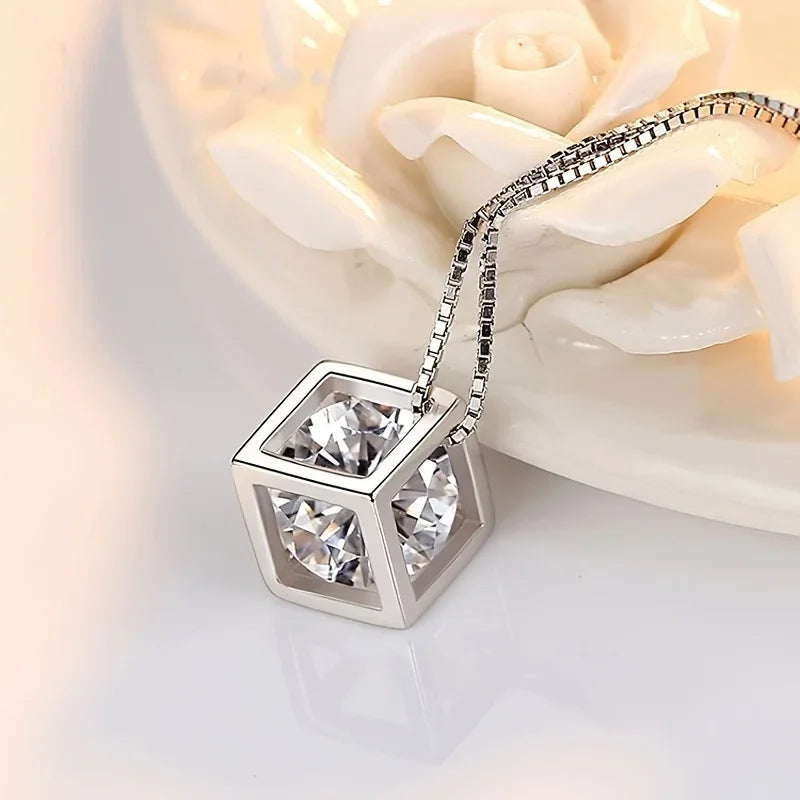 New Popular 925 Sterling Silver Trend Sparkling Zirconia Necklaces For Women Party Wedding Accessories Jewelry Holiday Gifts