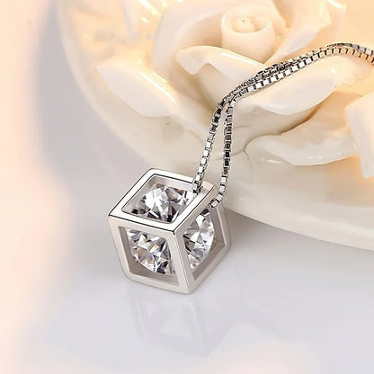 New Popular 925 Sterling Silver Trend Sparkling Zirconia Necklaces For Women Party Wedding Accessories Jewelry Holiday Gifts