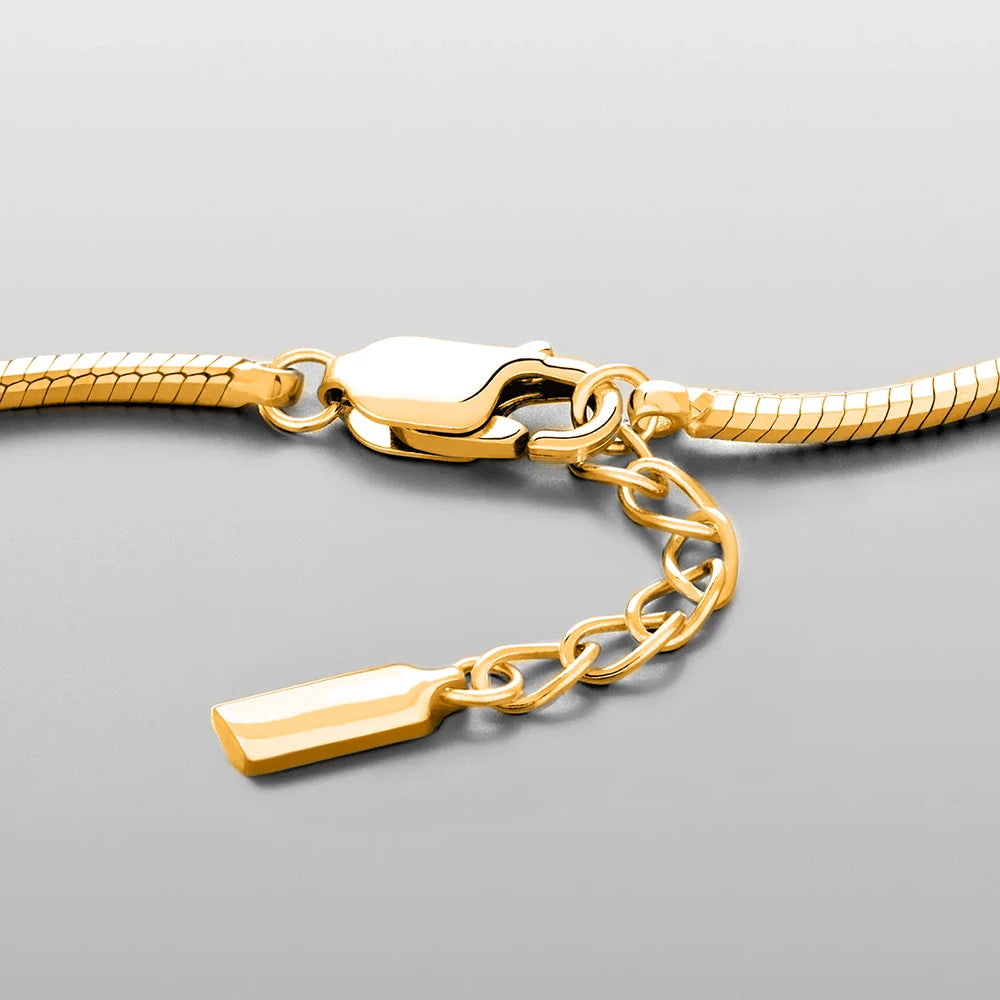 ELANDIS Octagonal Chain Silver Bracelet Stainless Steel Gold Plated Men's Accessories Bracelet