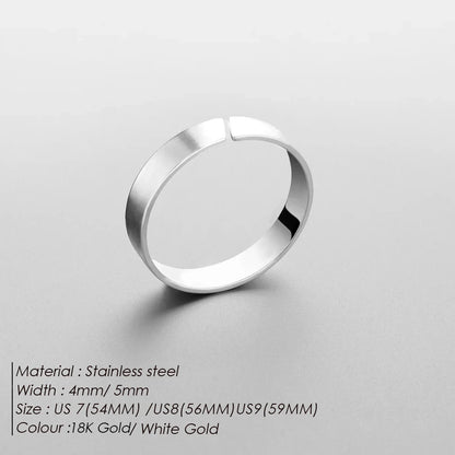 ELANDIS Stainless Steel Gold Plated Ring Simple Men's Accessories Holiday Party Favors