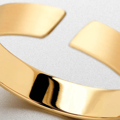 ELANDIS Stainless Steel Gold Plated Ring Simple Men's Accessories Holiday Party Favors