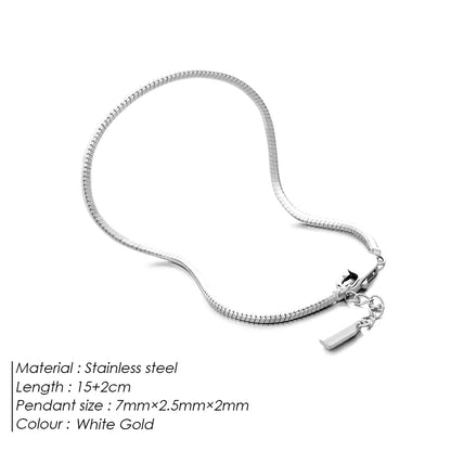 ELANDIS Octagonal Chain Silver Bracelet Stainless Steel Gold Plated Men's Accessories Bracelet